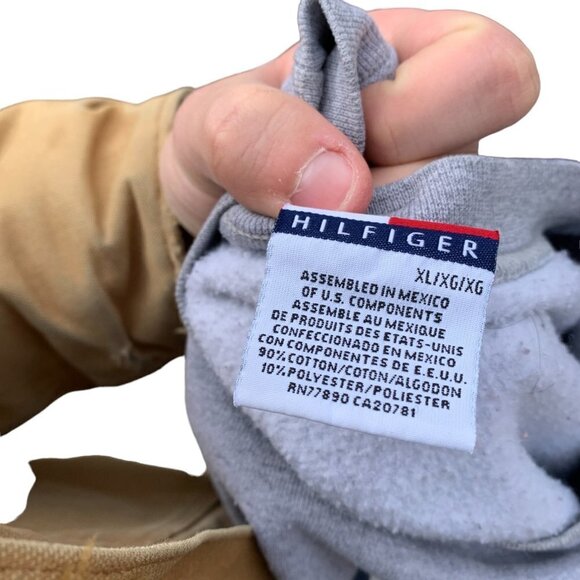 VINTAGE 1994 Tommy Hilfiger Sweater XL Gray - Picture 3 of 11